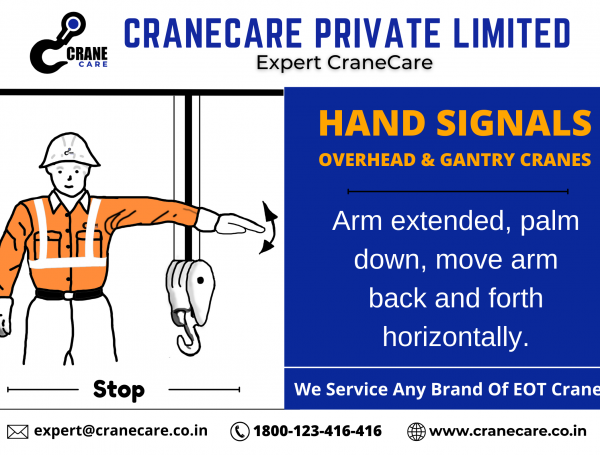 STOP : hand signal for EOT cranes