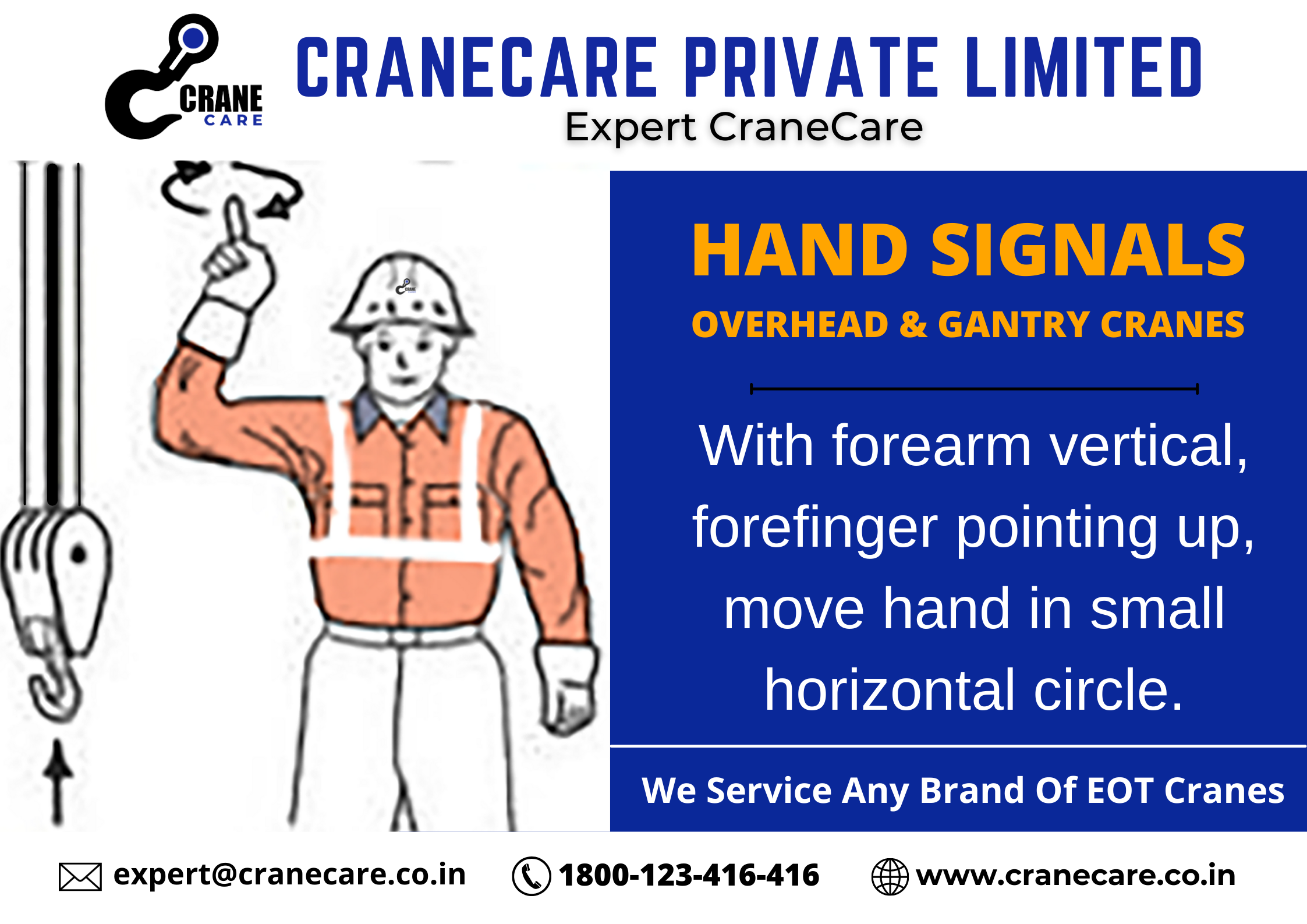 hoist : hand signal for EOT cranes