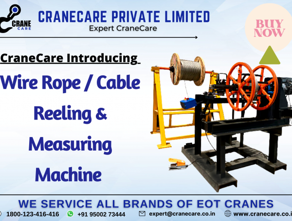 Wire rope/cable reeling & Measuring machine