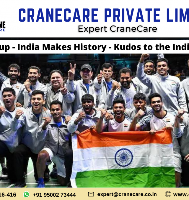 Thomas Cup – India Makes History – Kudos to the Indian Team!!