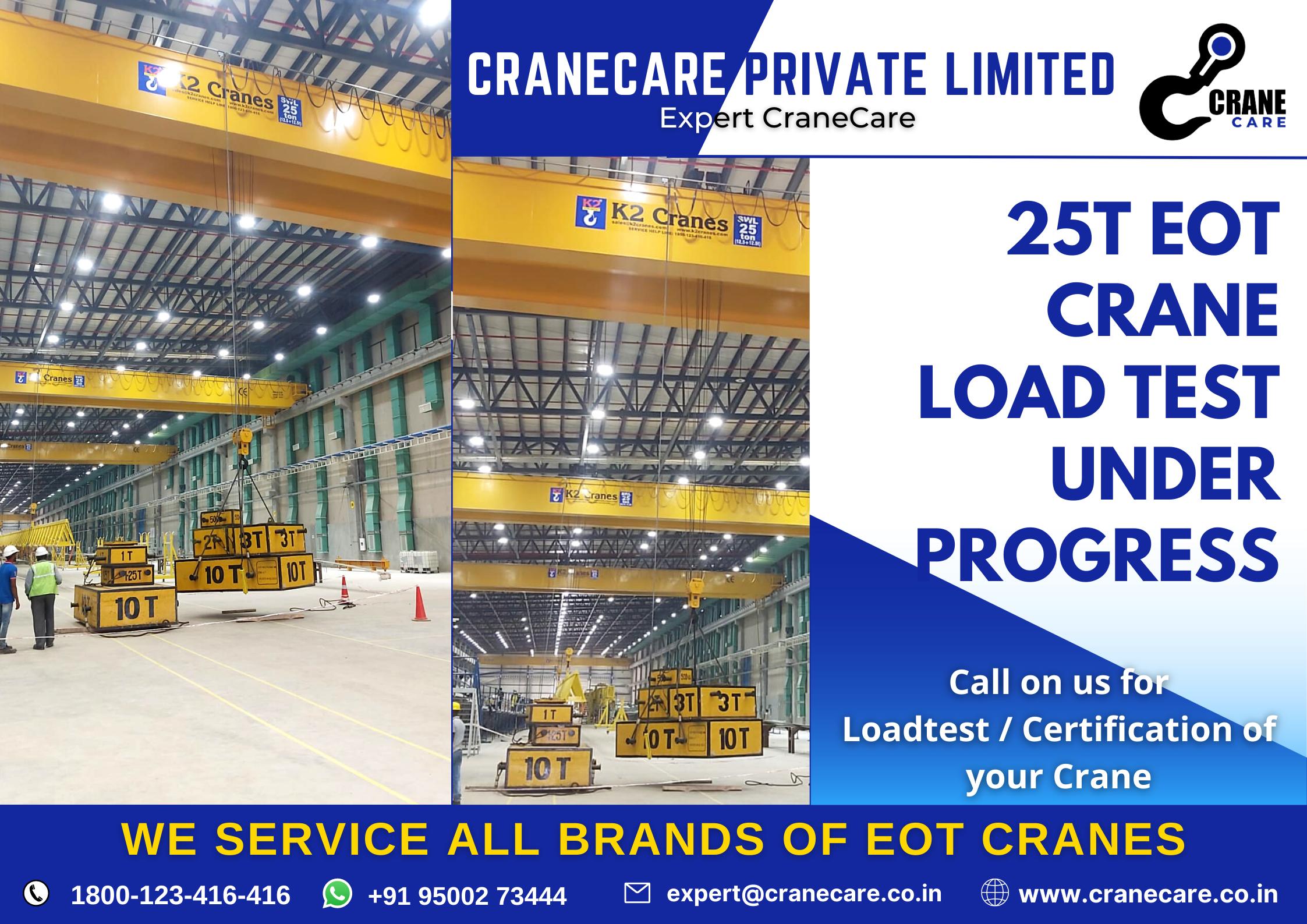 25T Eot Crane Loadtest Under Progress