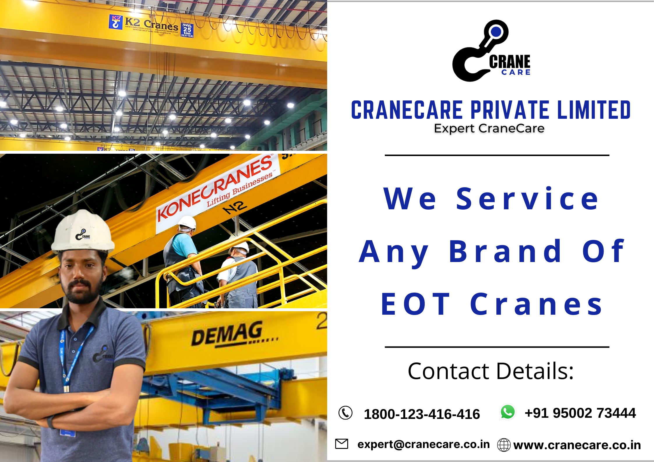 We Service Any Brand of EOT Cranes