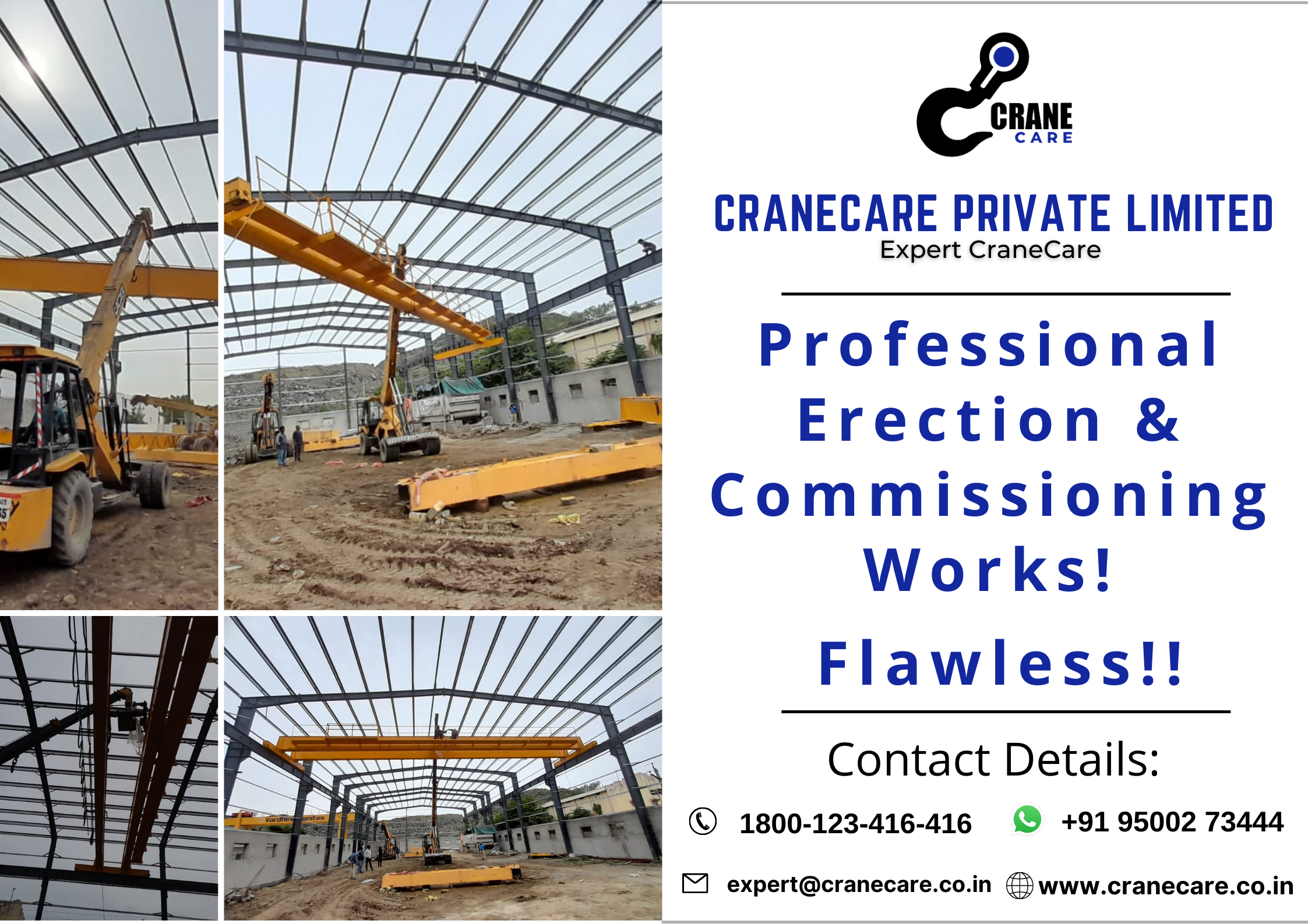 erection & commissioning work – cranecare